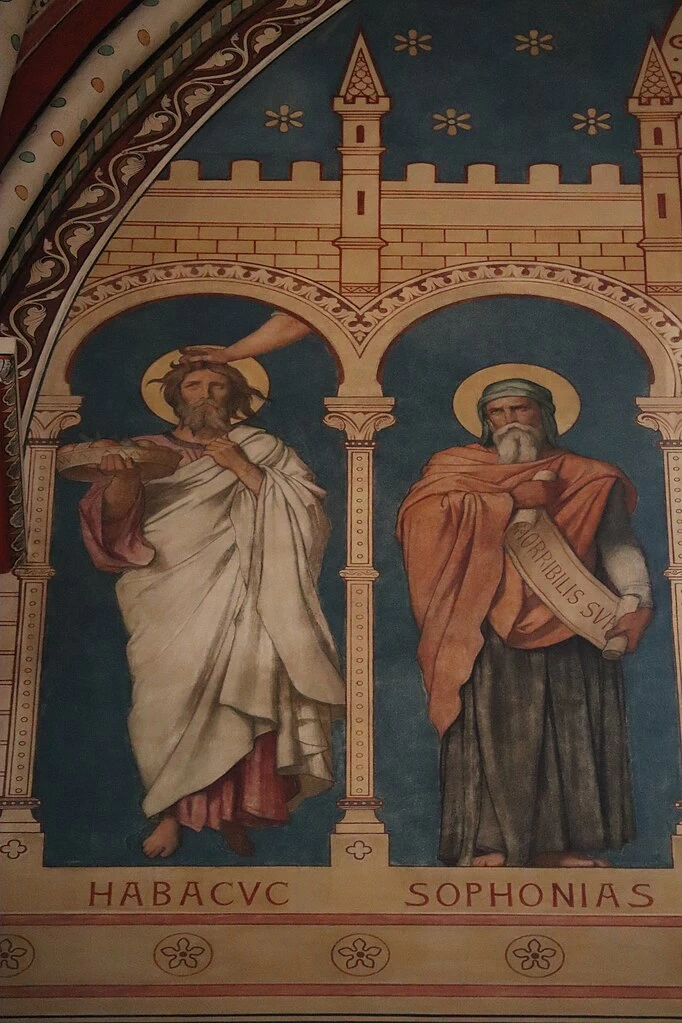 Hippolyte Flandrin - Murales dell'Abbazia di Saint, Germain, des, Prés, Abacuc e Sofonia